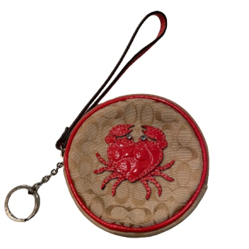 Coach Crab Coin Purse Mini Wristlet Wallet